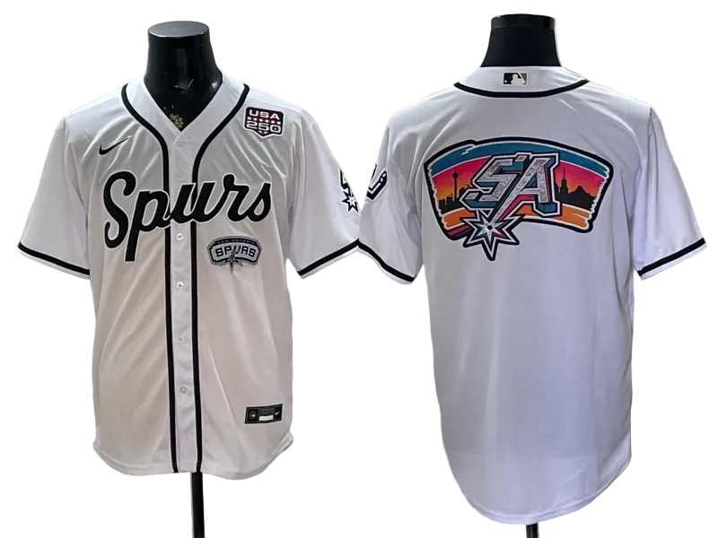 2026 Stephon Castle Dylan Harper De'Aaron Fox Victor Wembanyama San Antonio Spurs Baseball Jersey -All Stitched