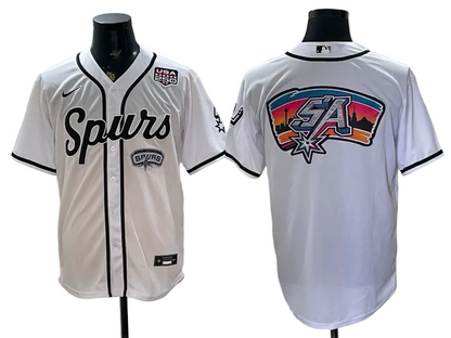 2026 Stephon Castle Dylan Harper De'Aaron Fox Victor Wembanyama San Antonio Spurs Baseball Jersey -All Stitched