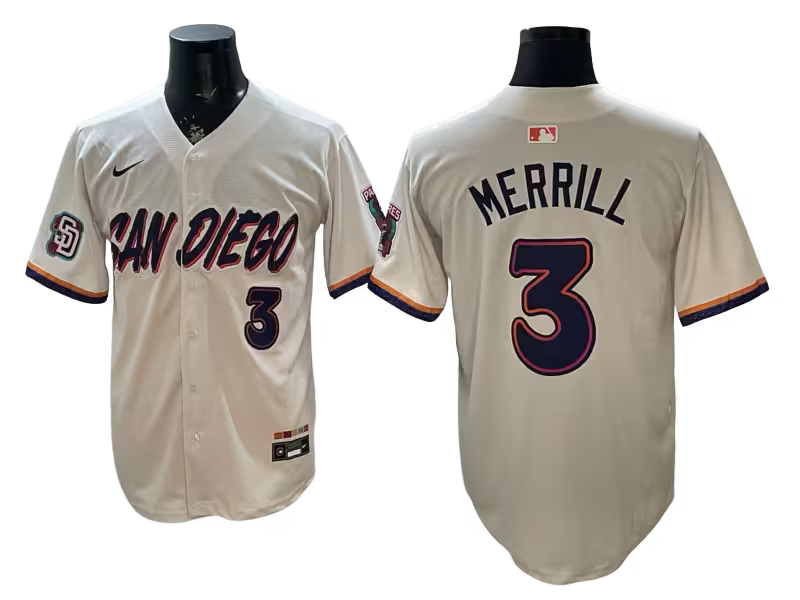 Custom Padres Cream 2026 City Connect Stadium Jersey - All Stitched