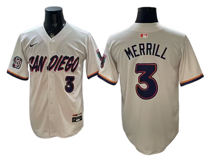 Custom Padres Cream 2026 City Connect Stadium Jersey - All Stitched