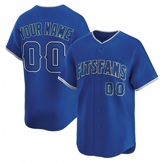 Custom Blue Baseball Jersey