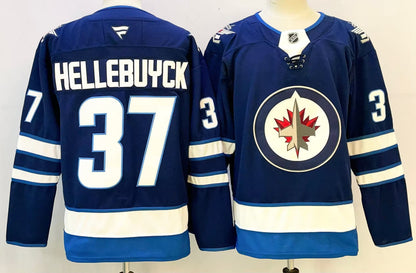 Custom 2026 Jets Home Navy Premium All Stitched Hockey Jersey