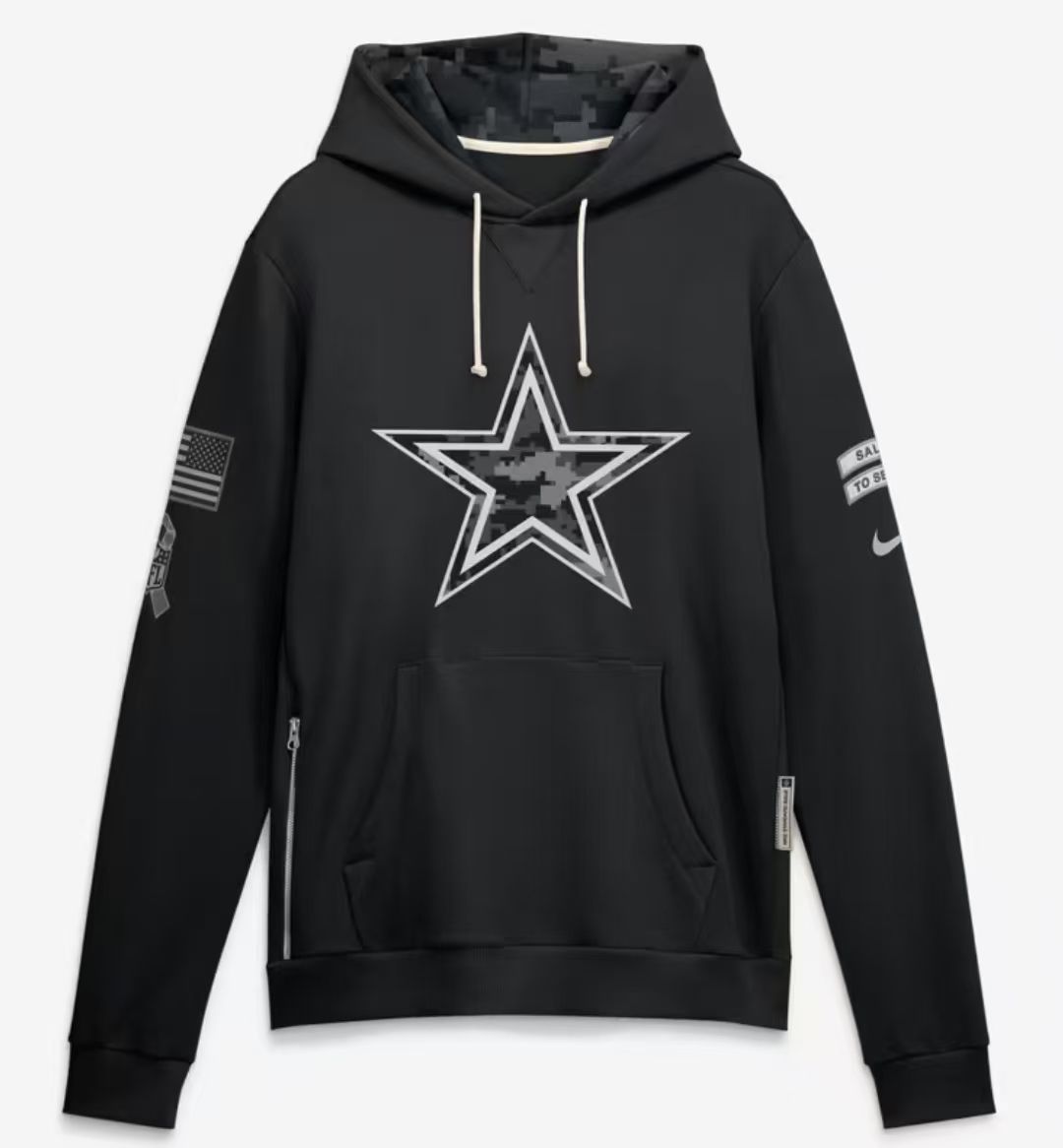 2026 Salute to Service Black Sideline Dri-FIT Pullover Hoodie