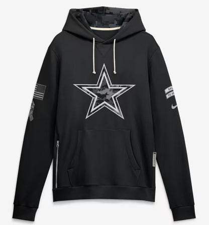 2026 Salute to Service Black Sideline Dri-FIT Pullover Hoodie