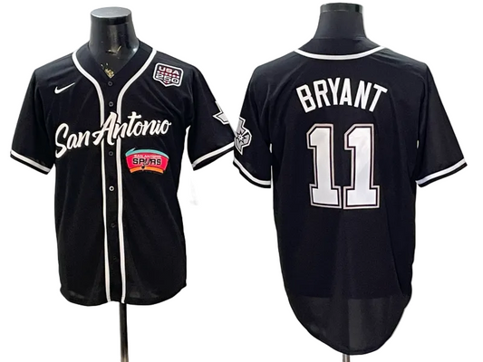 2026 Stephon Castle Dylan Harper De'Aaron Fox Victor Wembanyama San Antonio Spurs Baseball Jersey -All Stitched