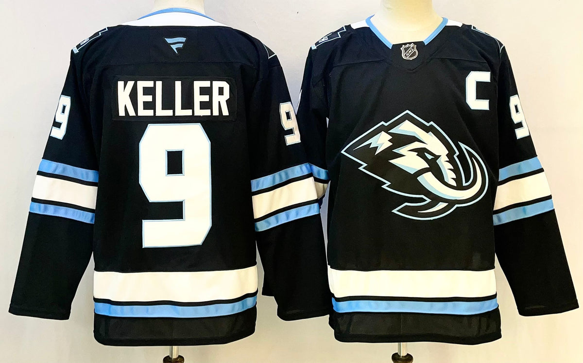 Custom Clayton Keller Logan Cooley Mammoth Black Home White Hockey Jersey -All Stitched