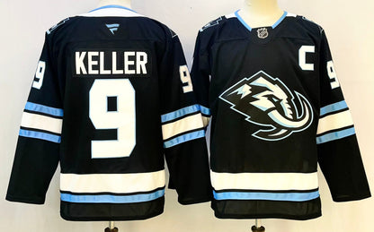 Custom Clayton Keller Logan Cooley Mammoth Black Home White Hockey Jersey -All Stitched