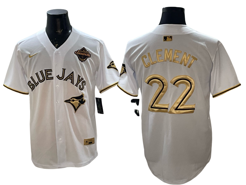 Custom 2025 American League Champions White Gold Jersey - All Stitched