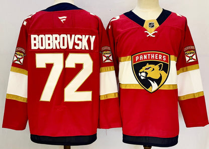 Custom Brady Tkachuk Panthers Home Red Hockey Jersey -All Stitched