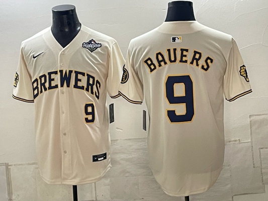 Custom Jake Bauers 2026 World Series Cream Baseball Jersey -All Stitched