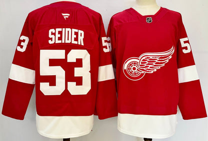 Custom 2026 Wings Home Red Premium All Stitched Hockey Jersey