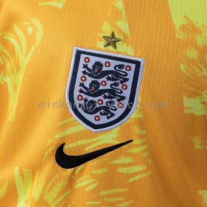 Custom Youth England 2026 GK Yellow Soccer Jersey Kit Set– Personalized Name & Number
