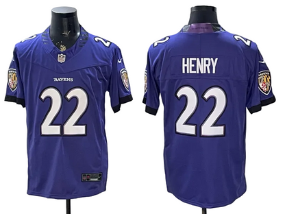 Custom Derrick Henry White Black Purple Alternate Limited Football Jersey -All Stitched