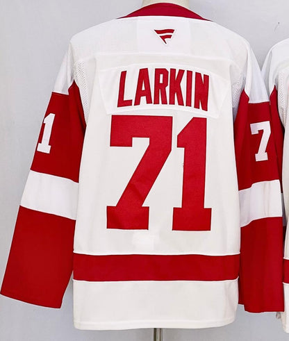 Custom 2025 Wings Away White Premium All Stitched Hockey Jersey