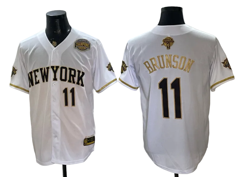 Custom Men's Jalen Brunson OG Anunoby 2026 Finals Champions Always Baseball Jersey -All Stitched