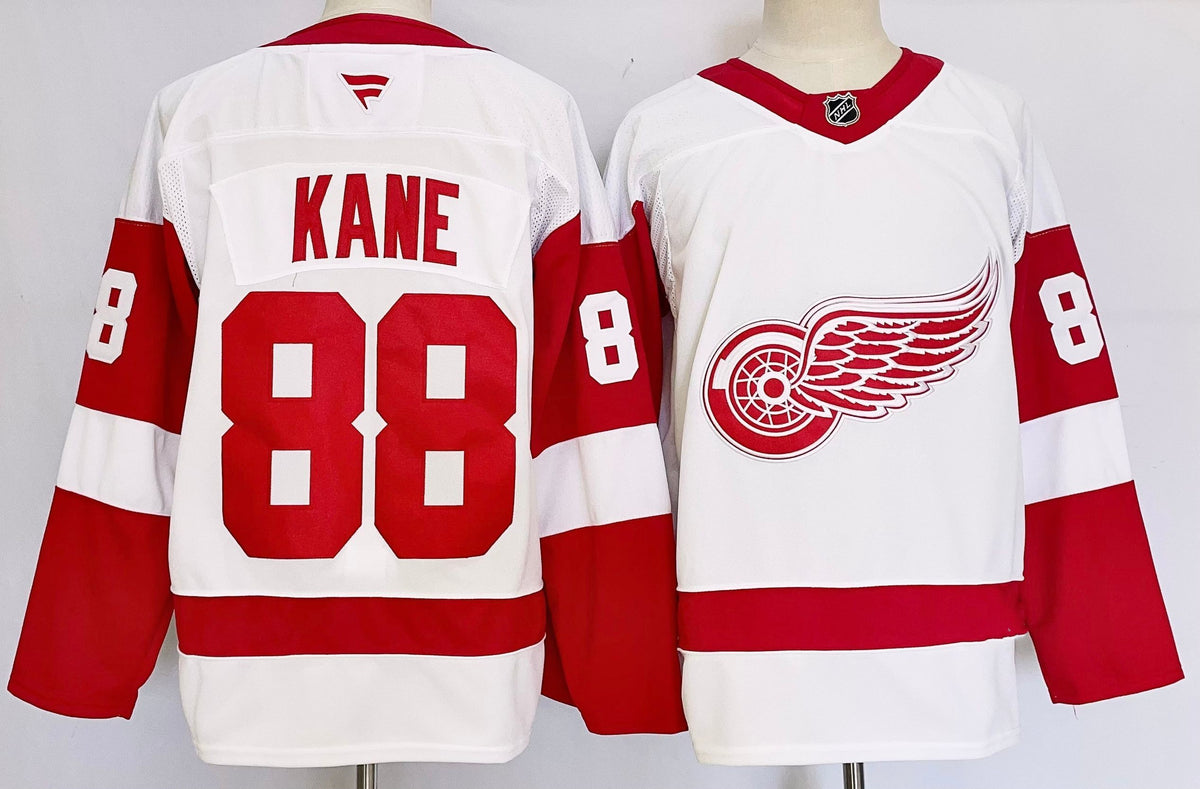 Custom Dylan Larkin Red Wings Away Premium White Hockey Jersey -All Stitched