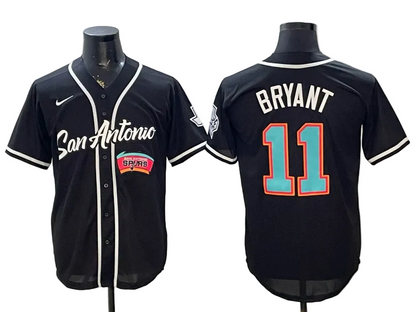 2026 Victor Wembanyama San Antonio Spurs Baseball Jersey -All Stitched