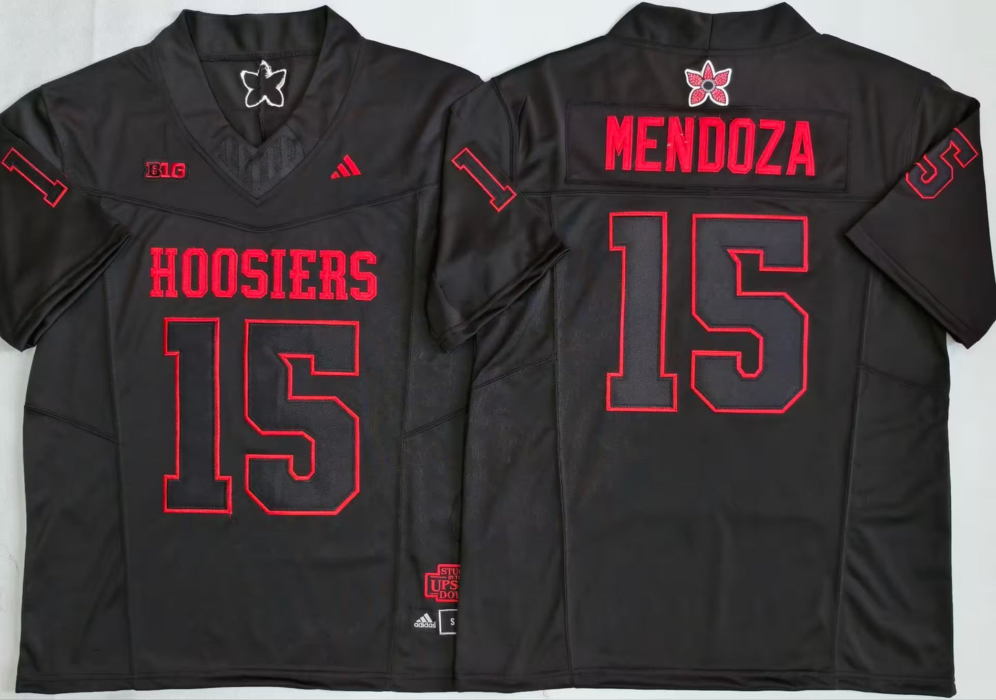 Men's Fernando Mendoza #15 Indiana Hoosiers Black Vapor Jersey -All Stitched