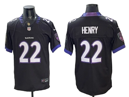 Custom Derrick Henry White Black Purple Alternate Limited Football Jersey -All Stitched