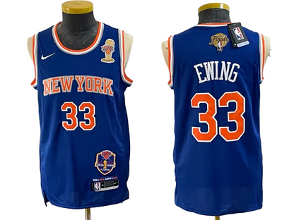 2026 OG Anunoby Jalen Brunson Josh Hart Karl-Anthony Towns Jose Alvarado Black Blue White Baskeball Jersey -All Stitched
