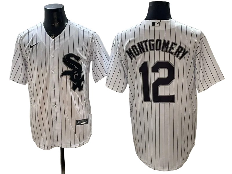 Colson Montgomery Red Black White Gray Baseball Jersey -All Stitched