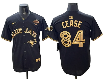 Custom 2025 American League Champions Black Gold Jersey - All Stitched