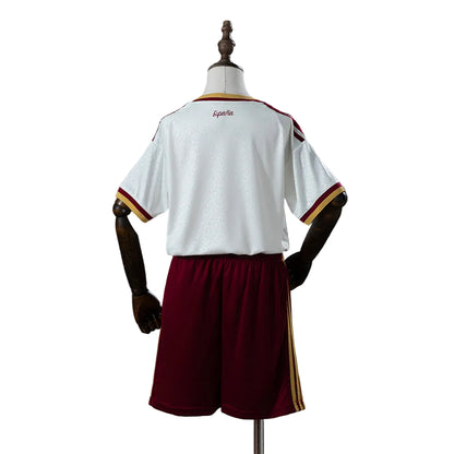 Spain Kids Kit Soccer Jersey Set - 2026 Away White | Custom Name & Number