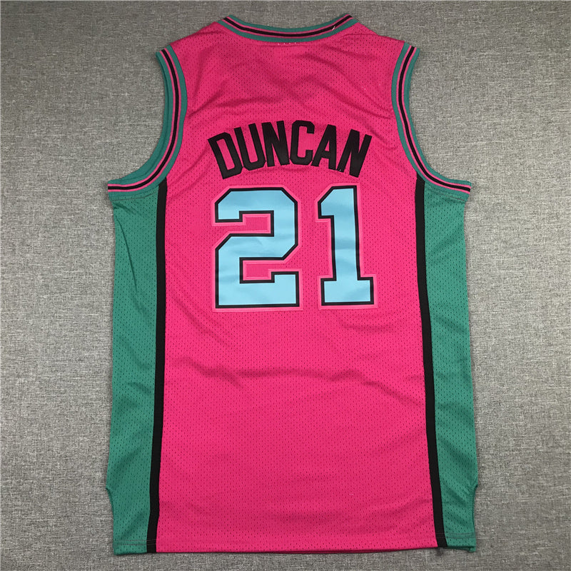 Tim Duncan San Antonio Spurs Throwback Baskeball Jersey -All Stitched