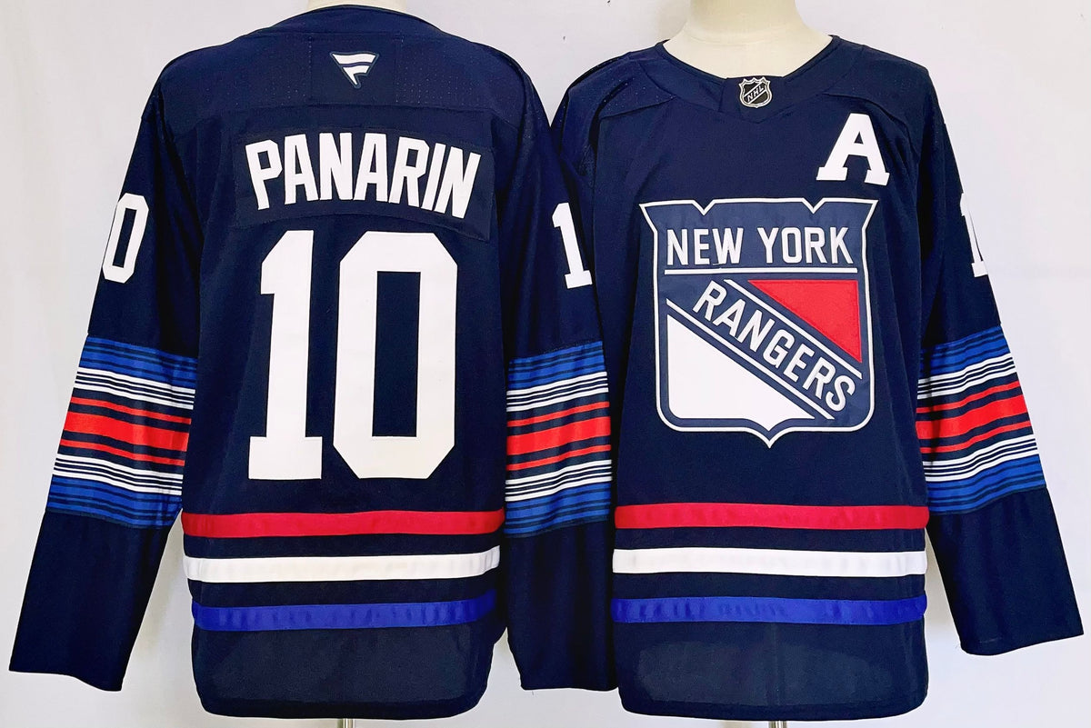 Custom Mika Zibanejad Alternate Premium Navy Hockey Jersey -All Stitched