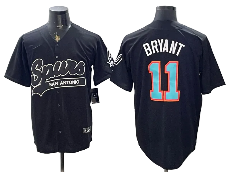 2026 Victor Wembanyama San Antonio Spurs Baseball Jersey -All Stitched