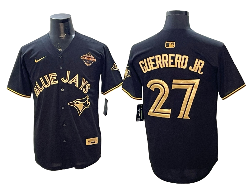 Custom 2025 American League Champions Black Gold Jersey - All Stitched