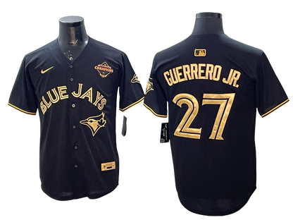 Custom 2025 American League Champions Black Gold Jersey - All Stitched