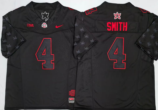 Men's Jeremiah Smith #4 Ohio State Buckeyes Black Vapor Jersey -All Stitched