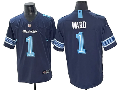 Custom Titans 2026 Rivalries Collection Navy Limited Football Jersey -All Stitched