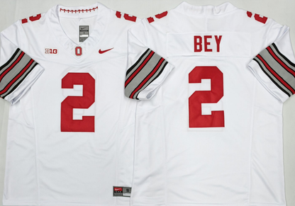 Custom Legend Bey #2 Ohio State Buckeyes Scarlet White Black Limited Football Jersey -All Stitched