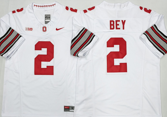 Custom Legend Bey #2 Ohio State Buckeyes Scarlet White Black Limited Football Jersey -All Stitched