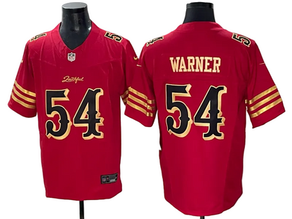 Custom Fred Warner 49ers Scarlet Rivalries Collection Limited Football Jersey -All Stitched