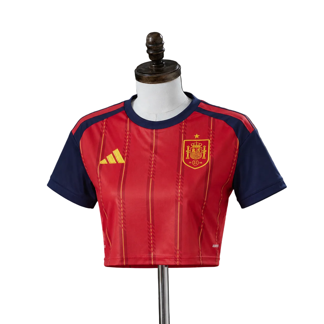 Women's Spain 2026 Home Red Cropped Soccer Jersey