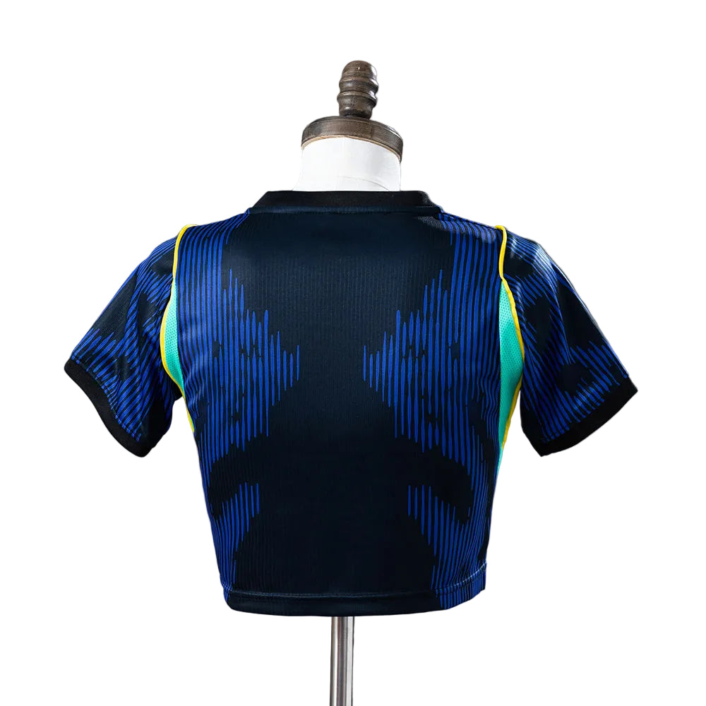 Women's Brazil 2026 Home Navy Cropped Soccer Jersey