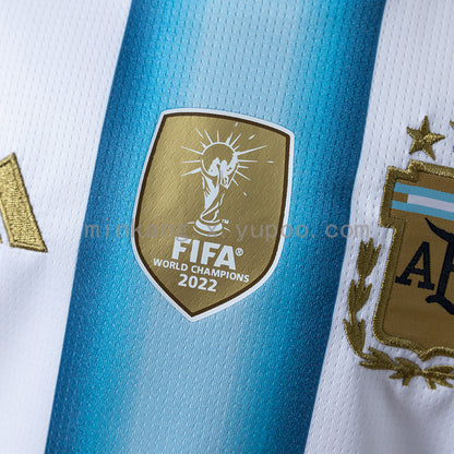Custom Youth Argentina 2026 Home White Soccer Jersey Kit Set– Personalized Name & Number