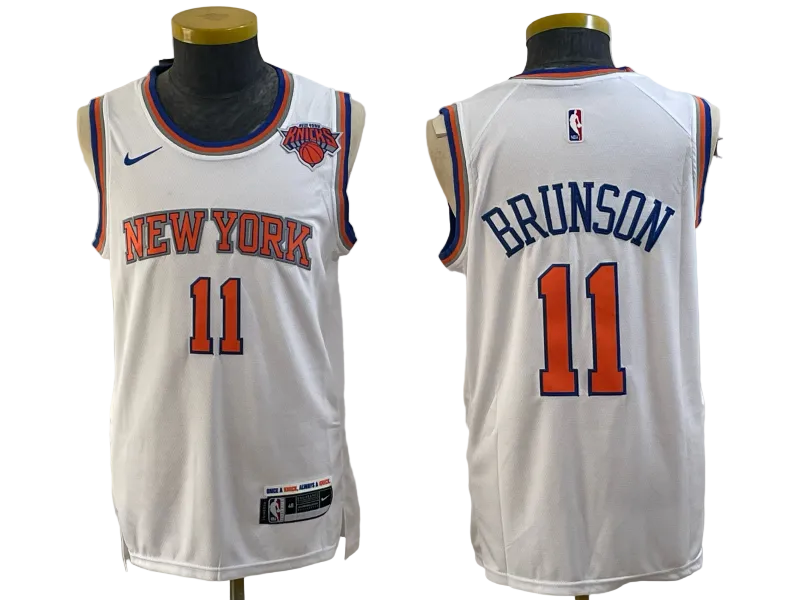 2026 OG Anunoby Jalen Brunson Josh Hart Karl-Anthony Towns Jose Alvarado Black Gold Baskeball Jersey -All Stitched