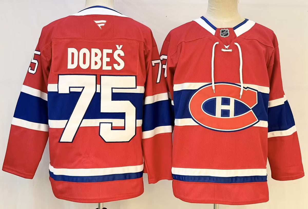 Custom Canadiens Home Red Premium Hockey Jersey -All Stitched