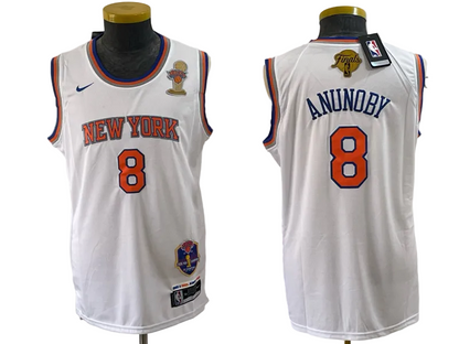 2026 OG Anunoby Jalen Brunson Josh Hart Karl-Anthony Towns Jose Alvarado Black Gold Baskeball Jersey -All Stitched