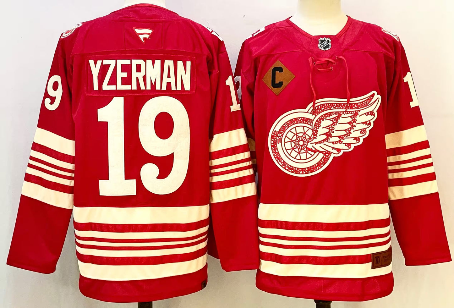 Custom 2026 Wings Centennial Red Premium All Stitched Hockey Jersey
