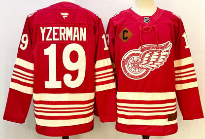 Custom 2026 Wings Centennial Red Premium All Stitched Hockey Jersey