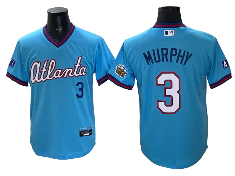 Custom Braves Powder Blue 2026 City Connect Stadium Outkast patch Jersey - All Stitched