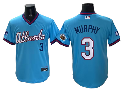 Custom Braves Powder Blue 2026 City Connect Stadium Outkast patch Jersey - All Stitched