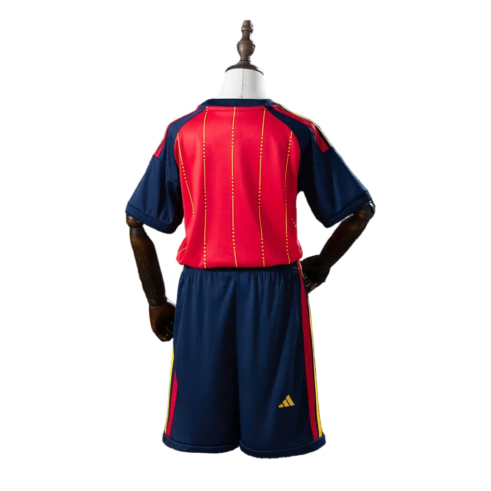 Spain Kids Kit Soccer Jersey Set - Home Red & Navy | Custom Name & Number