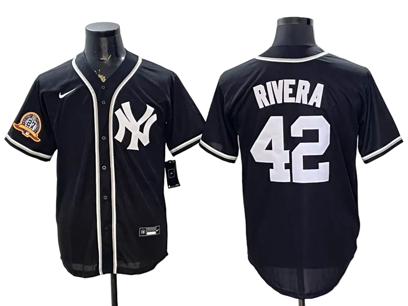 Yankees Fashion Black Out Baseball Jersey -All Stitched