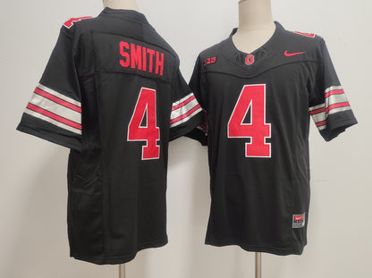 Men's Ohio State Buckeyes #4 Jeremiah Smith White Red Black Vapor Jersey -All Stitched